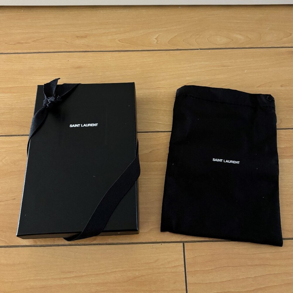 Saint Laurent YSL empty box with dust bag and ribbon